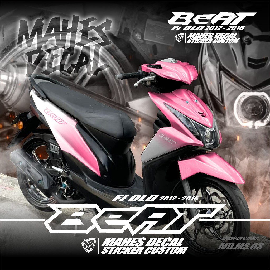 (COD) TERBARU Decal Sticker Honda Beat Fi OLD Full body Beat Fi Lama 2012 2013 2014 2015 2016 - Stik