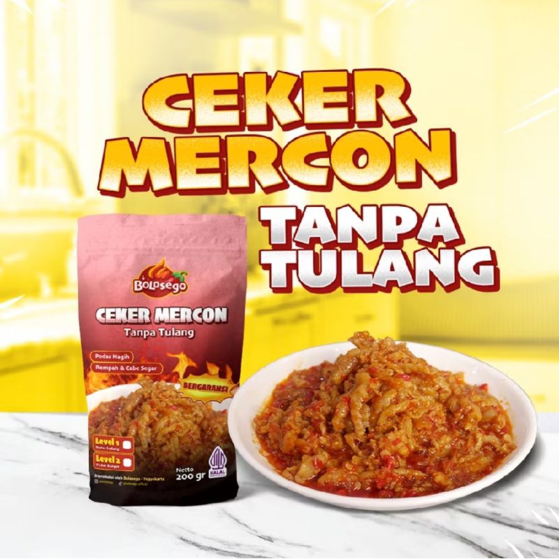 

1 PACK CEKER MERCON TANPA TULANG BOLOSEGO @200 GR