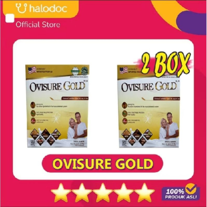 

PAKET 2 BOX X OVISURE GOLD ORIGINAL USA - SUSU UNTUK PENGOBATAN TULANG DAN SENDI TERBAIK