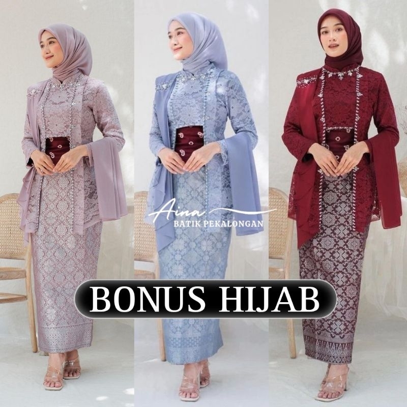 Kebaya Laksmi Kutubaru Series Kebaya Wisuda Lamaran Tunangan Set Tunik Batik Baju Couple Kondangan T