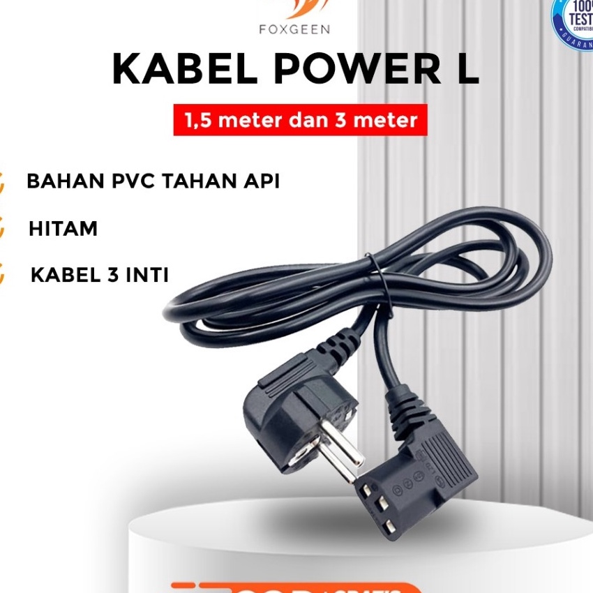 Flash Sale Kabel power komputer siku tebal 3 core  kabel power komputer bengkok