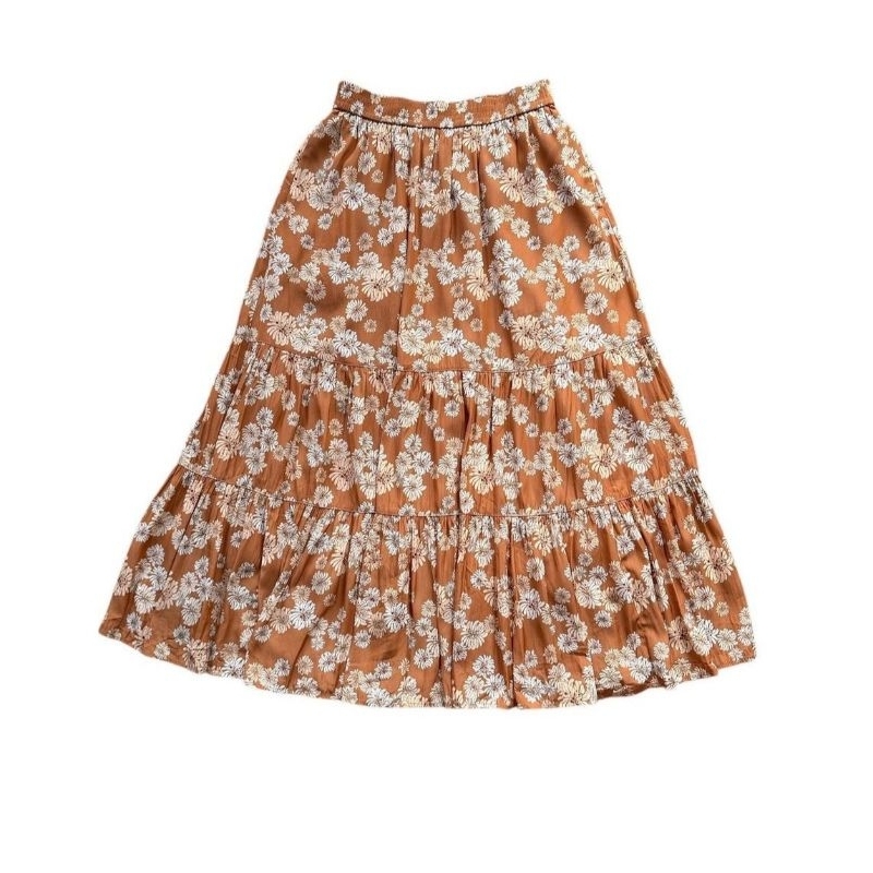 TERMURAH  uniqlo paul & joe floral tiered skirt || rok uniqlo paul n joe