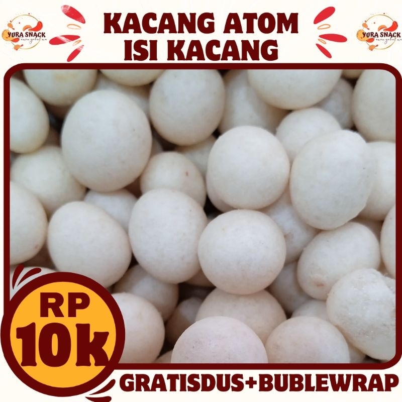 

Kacang Atom Isi Kacang - Renyah Gurih, Bikin Ketagihan Camilan Kemasan 250gram dan 500gr