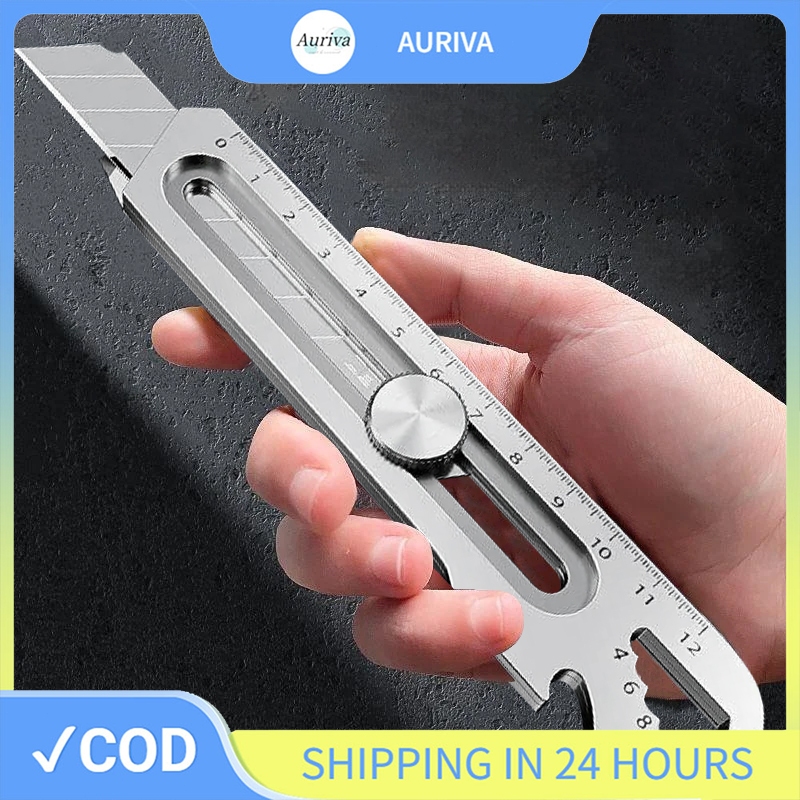

【COD】 6in1 Pisau Cutter 18mm multifungsi Cutter pisau baja besar