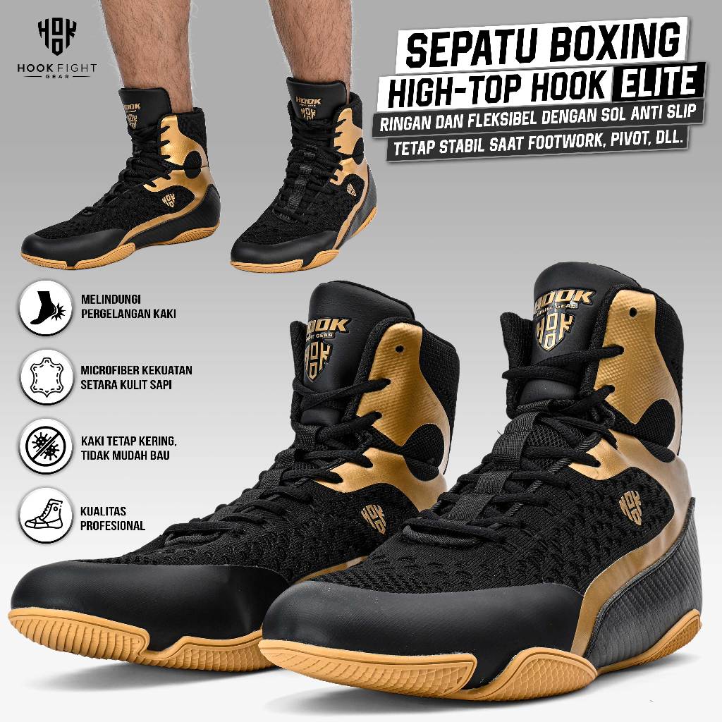 Sepatu Tinju Hook Profesional Boxing Shoes Sepatu Boxing