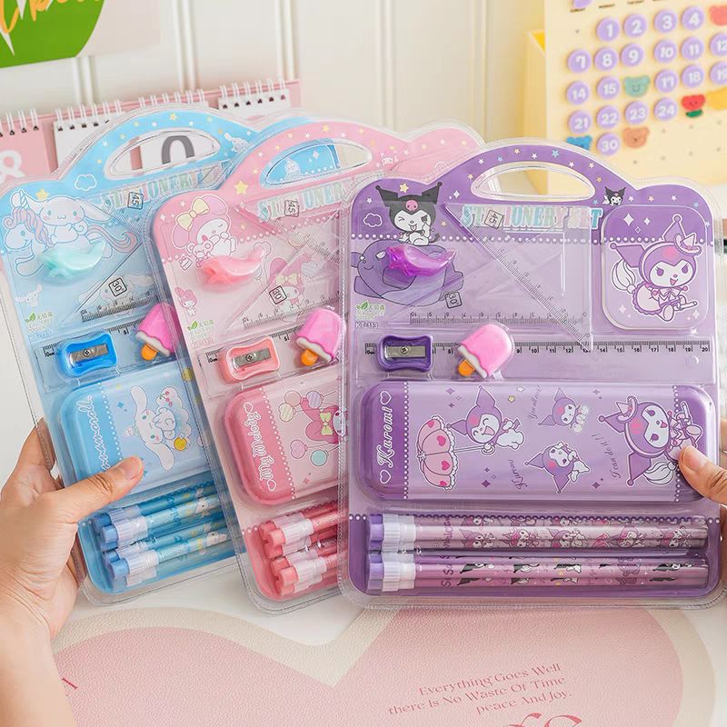 

STATIONARY SET MELODY / TEPAK PENSIL SET KUROMI / ALAT TULIS SET CINNAMOROLL IMPORT