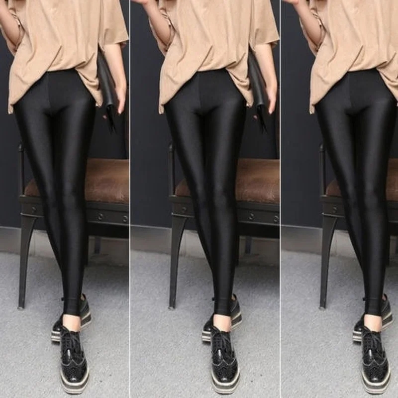 celana legging wanita dewasa bahan spandex licin ukuran standart & jumbo