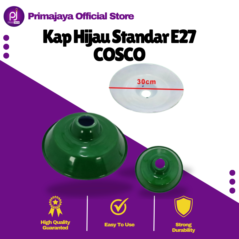 Kap Tiang Lampu Jalan Gantung E27 Outdoor WD Alumunium Warna Hijau Standard Besar Ukuran 29cm Mangko