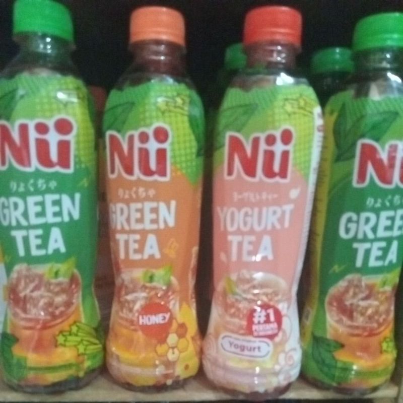 

Nu greentea 450 less sugar madu original yoghurt gula batu