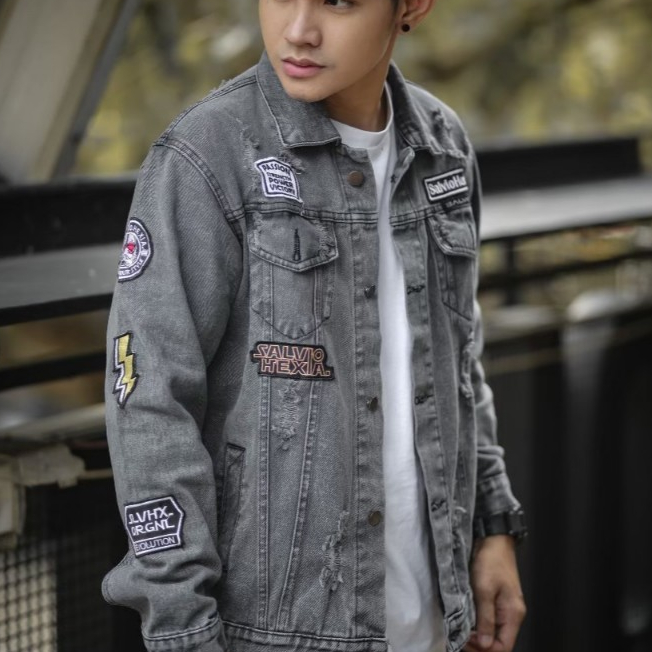 Zade Supply Jaket Denim Petir Abu
