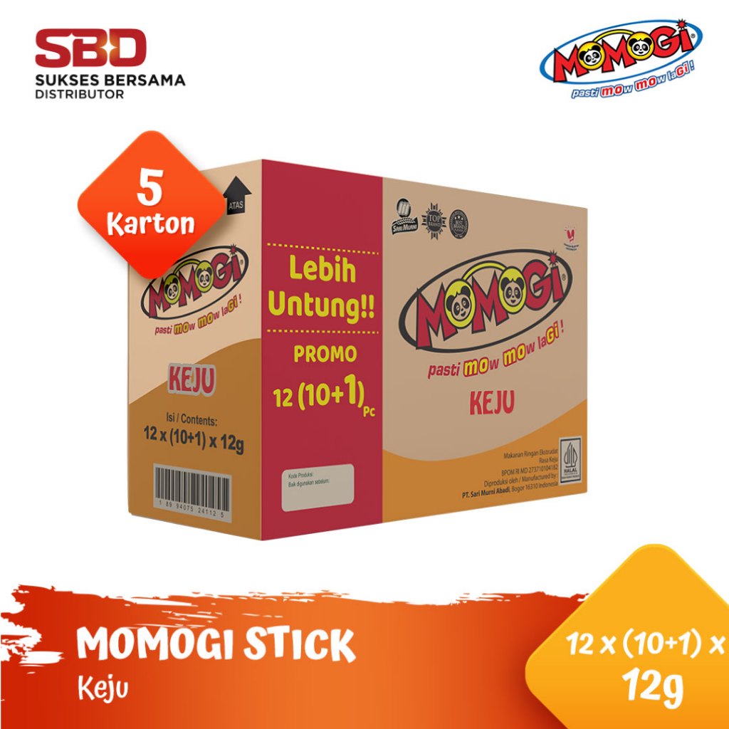

Momogi Stick 12gr - Keju Promo [5 Karton]