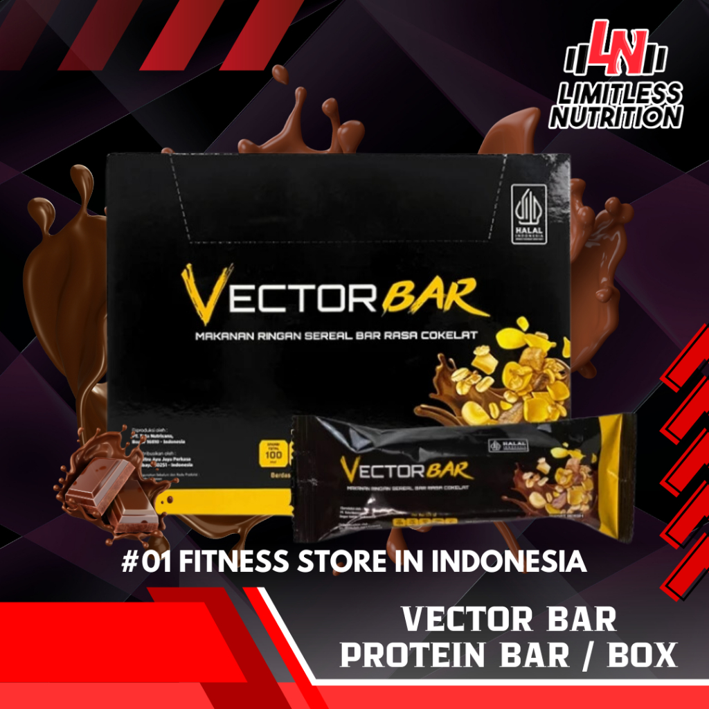 

VECTORBAR Protein Bar Sereal 12 Sachet by Vectorlabs Box - Chocolate