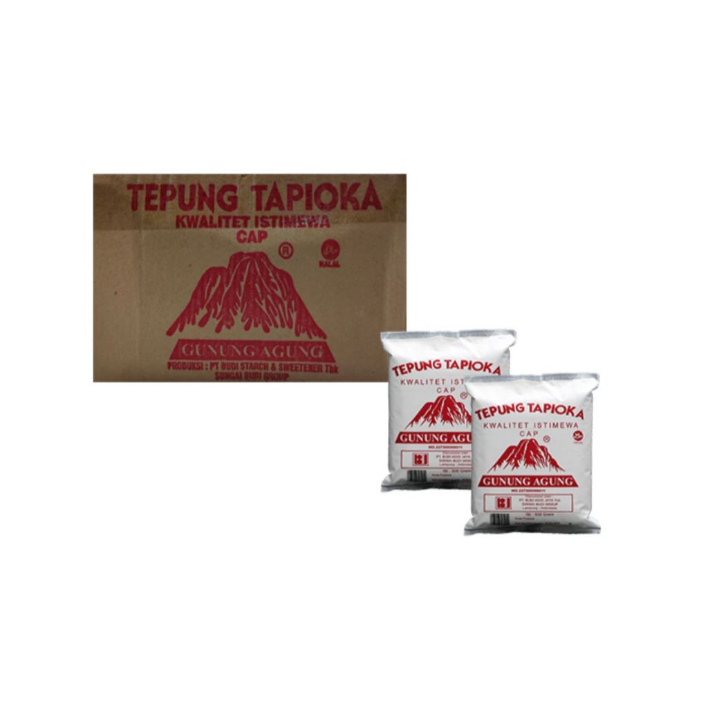 

TEPUNG TAPIOKA GUNUNG AGUNG 500 GRAM PER DUS