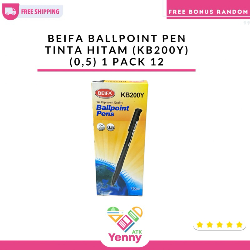 

Ballpoint Pen Beifa (0,5) | Ballpoint Pen Beifa Tinta Hitam | Ballpoint Pen Beifa 12 Pcs