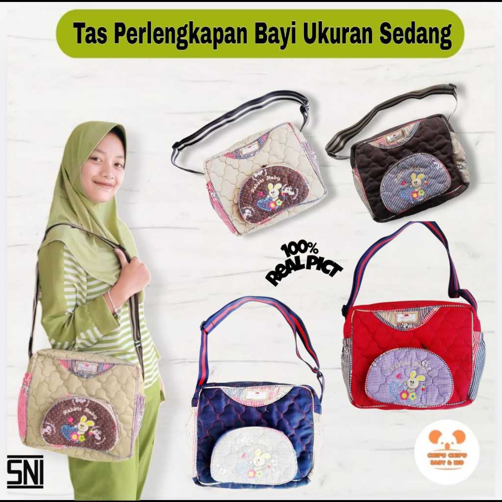 Tas Perlengkapan Bayi Ukuran Medium Ransel Baby Karakter Lucu Warna Menarik