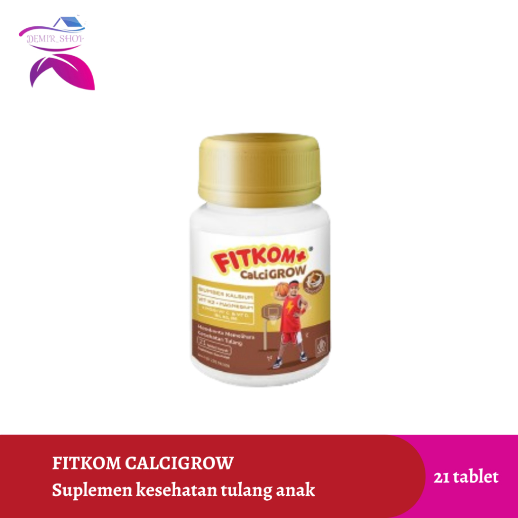 Fitkom Calcigrow Tablet Hisap Rasa Coklat / Vitamin Tinggi Badan Anak