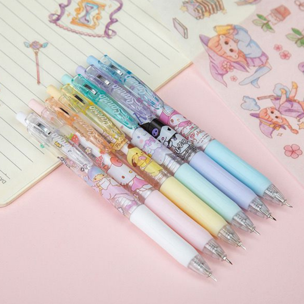 

[ATK] set (6 pcs) pulpen gel mekanik karakter sanrio lotso kuromi