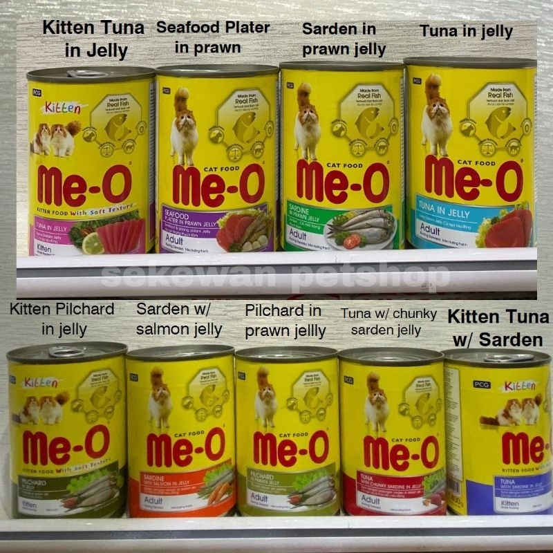 MEO KALENG KITTEN TUNA SARDEN / ADULT TUNA W CHUNKY SARDEN 400GR / MAU RASA LAIN BOLEH CHAT YA