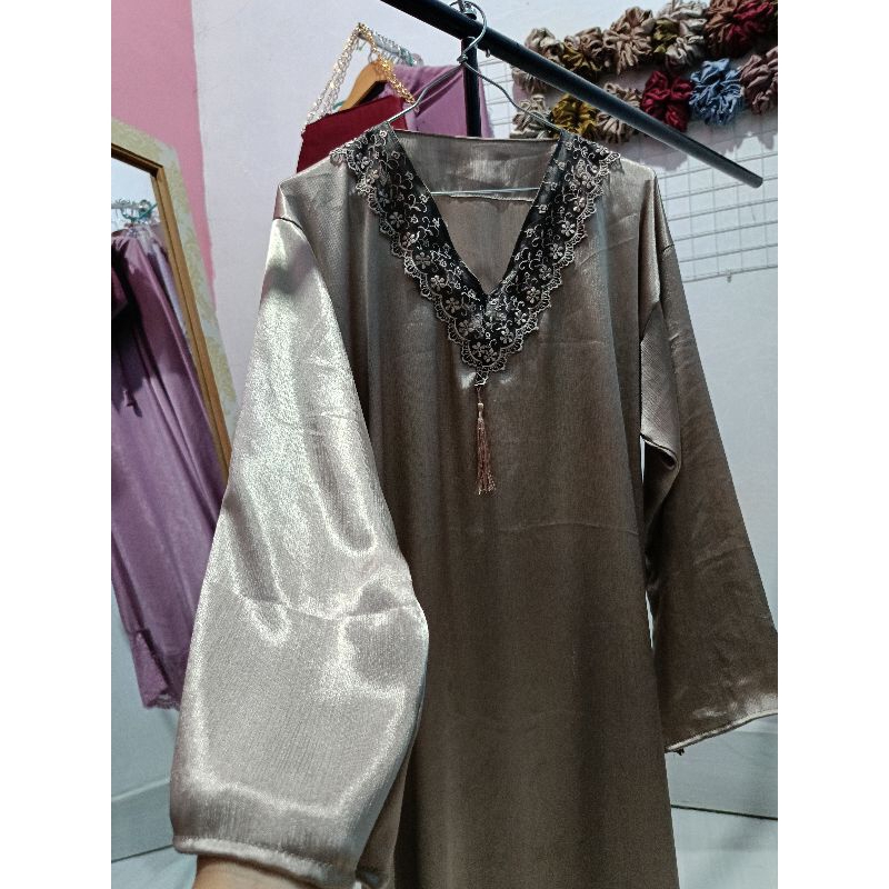 mukena anak/abaya sholat anak/mukena travel anak/Abaya sholat anak cradenza silk