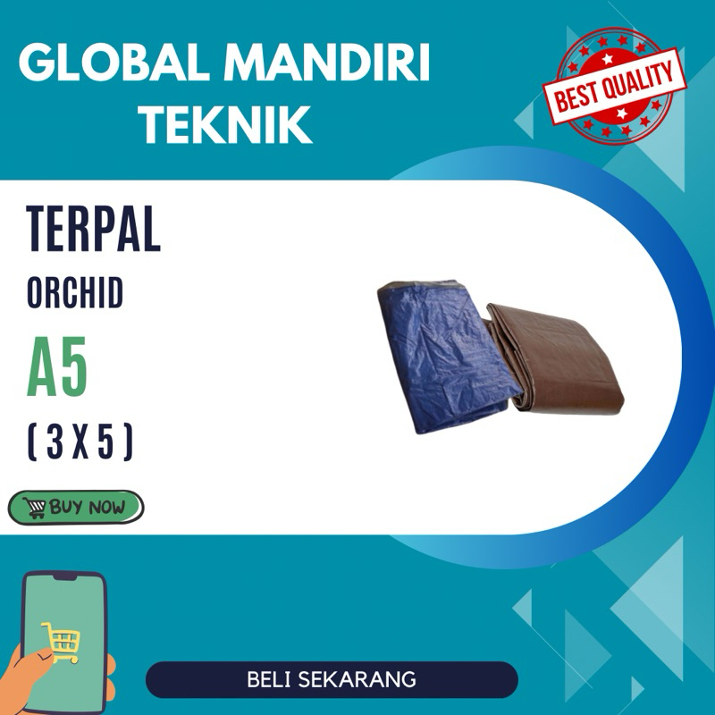 TERPAL PLASTIK A5 MERK ORCHID 3 x 5 MURAH BERKUALITAS