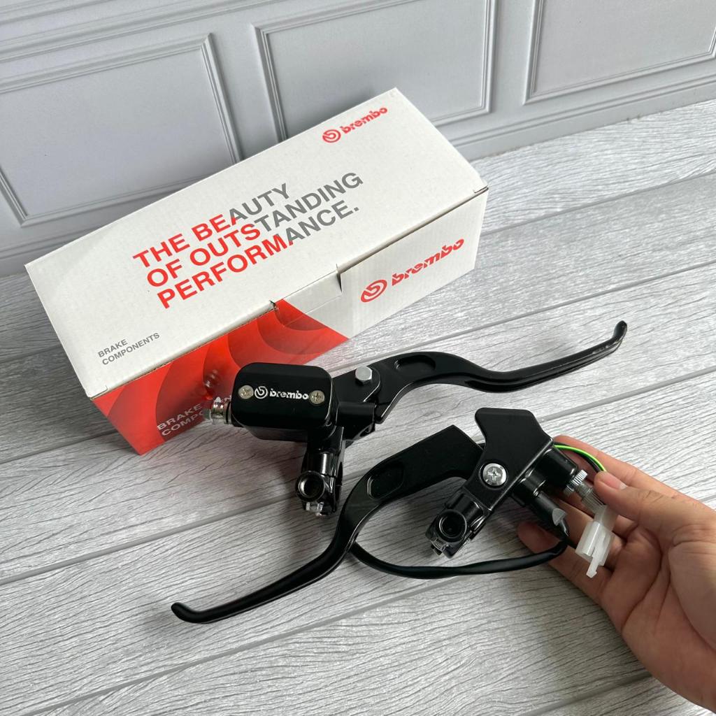 ORIGINAL HANDLE BRAKE SEPASANG MASTER REM TABUNG KOTAK 14MM TRANSPARAN BEAT MIO AEROX LEXI VIXION NI