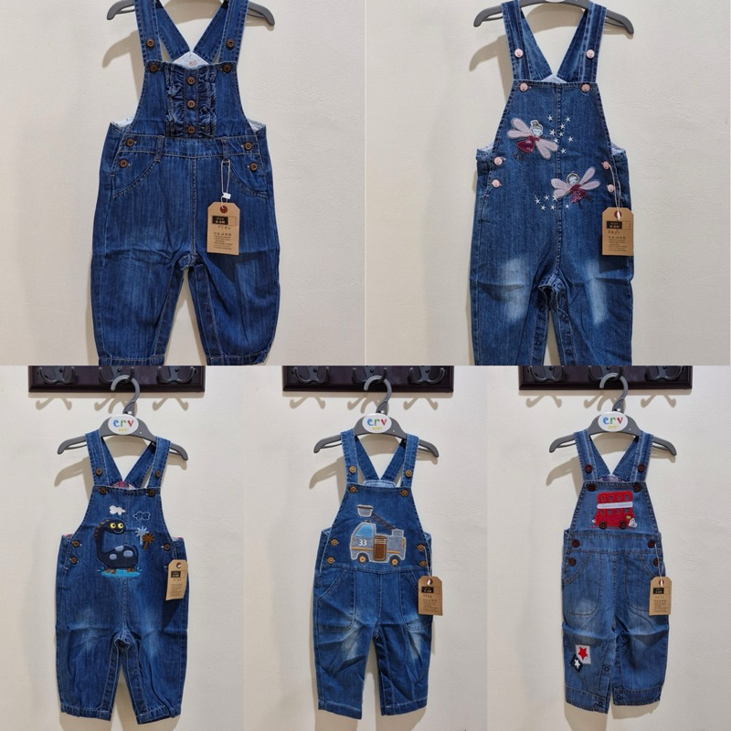 Overall Denim Celana Panjang Anak Laki-Laki dan Perempuan