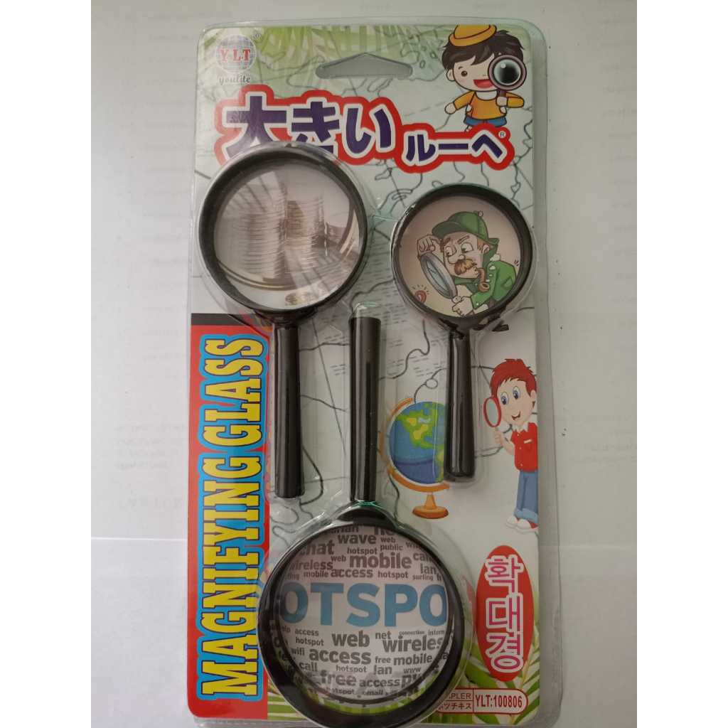 

Kaca Pembesar YLT 100806 Isi 3 Pcs Ukuran Besar,sedang Dan Kecil