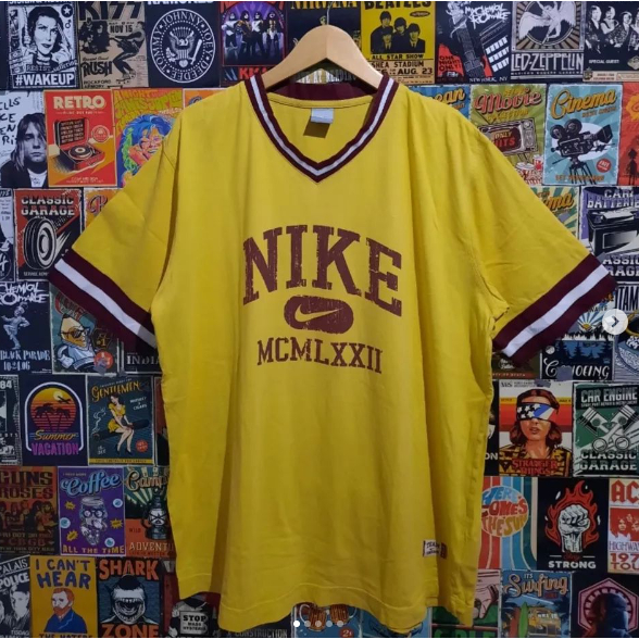 T-SHIRT NIKE BASEBALL MCMLXXII (NIKE V-NECK CENTER LOGO VINTEG)
