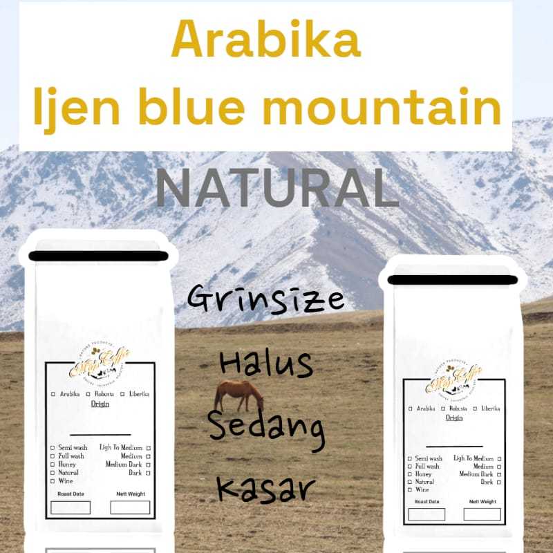 

biji kopi roasted arabika spesialty ijen blue mountain natural 200g