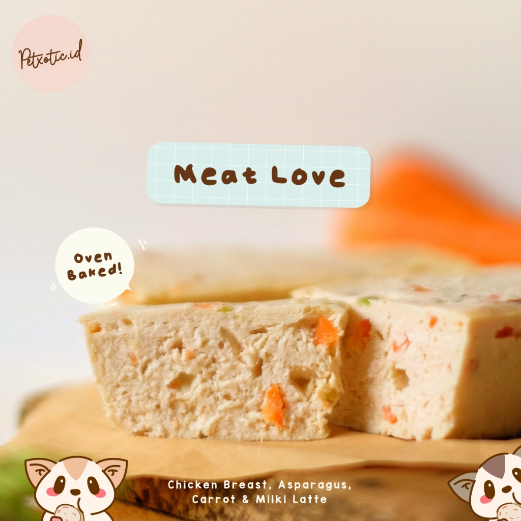 MEAT LOVE (Meat Loaf), Instant & Healthy Frozen Food for Sugar Glider & Other Pets