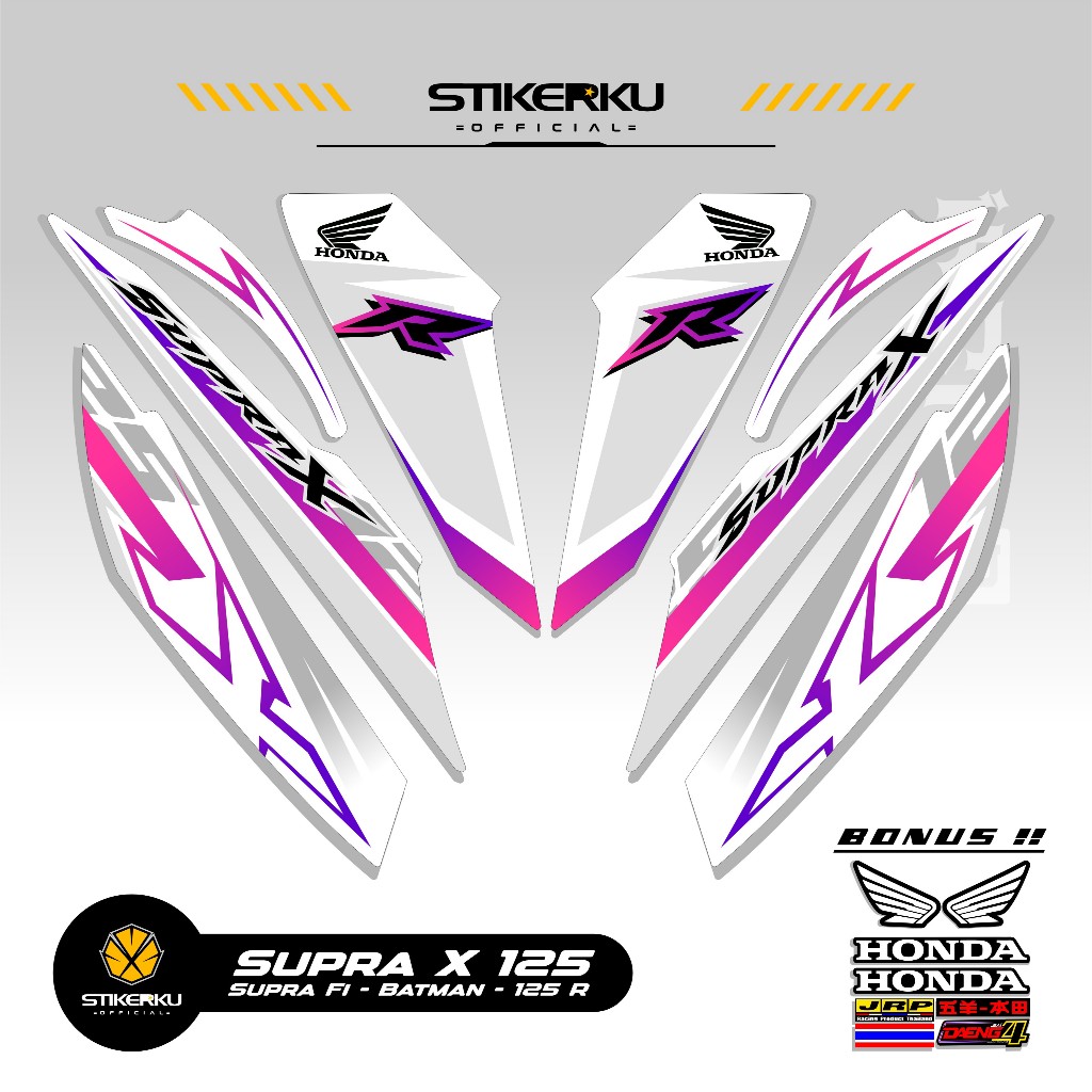 STRIPING SUPRA X 125 MOTIF X68 STIKER SUPRA BATMAN 125 2008 2013 STICKER WAVE 125 STIKERKU DECAL