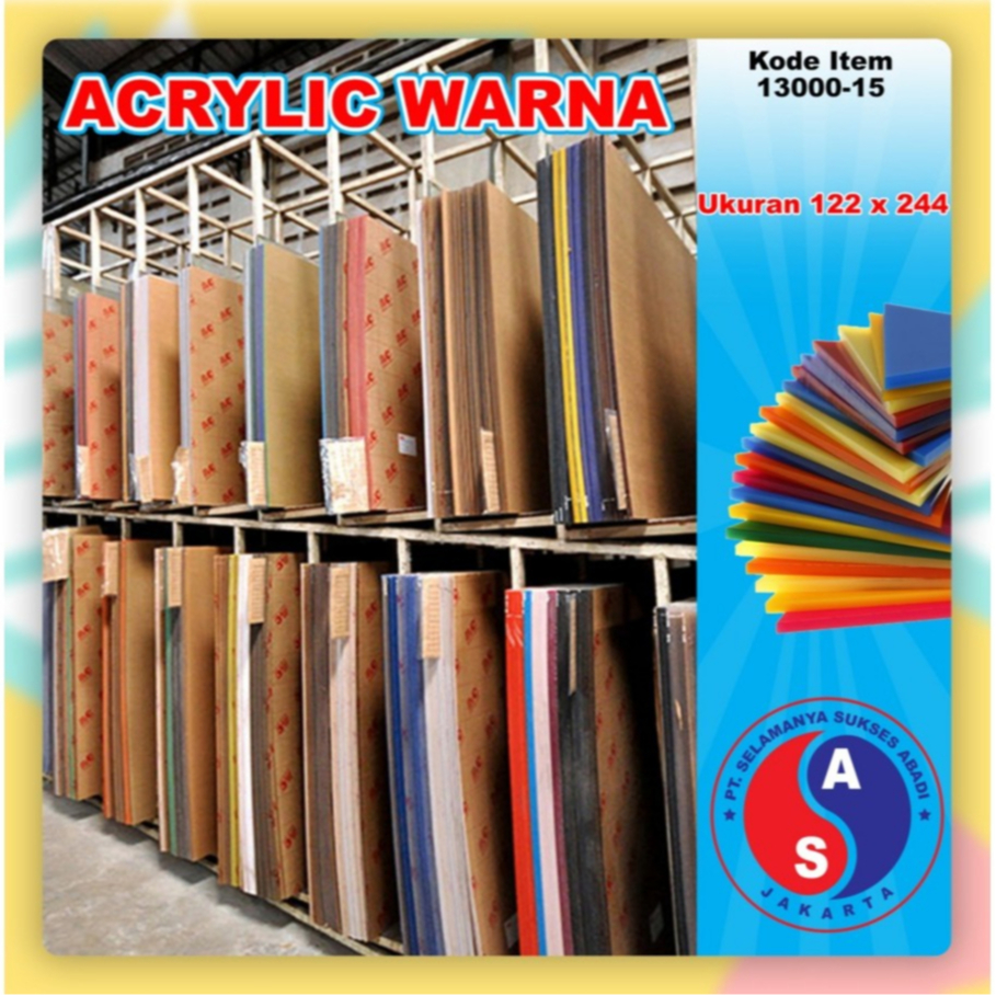 ACRYLIC BENING AKRILIK BENING LEMBARAN WARNA BENING 122 X 244