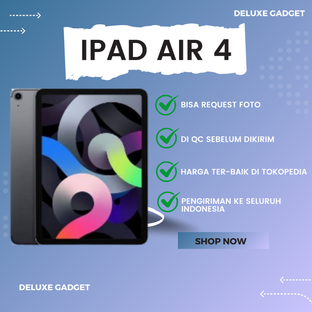 iPad Air 4  64GB 256GB Wifi Cellular Second Original Fullset - DG