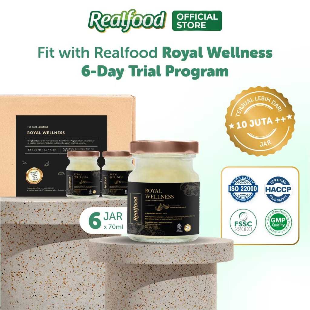 

Realfood Royal Wellness Trial 6 Hari Minuman Sarang Burung Walet