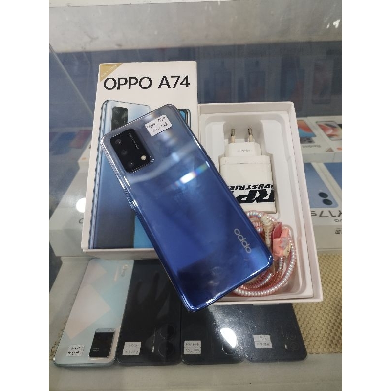 HP SECOND OPPO A74 RAM 6 INTERNAL 128 SEGEL BERGARANSI NORMAL FULLSET ORI