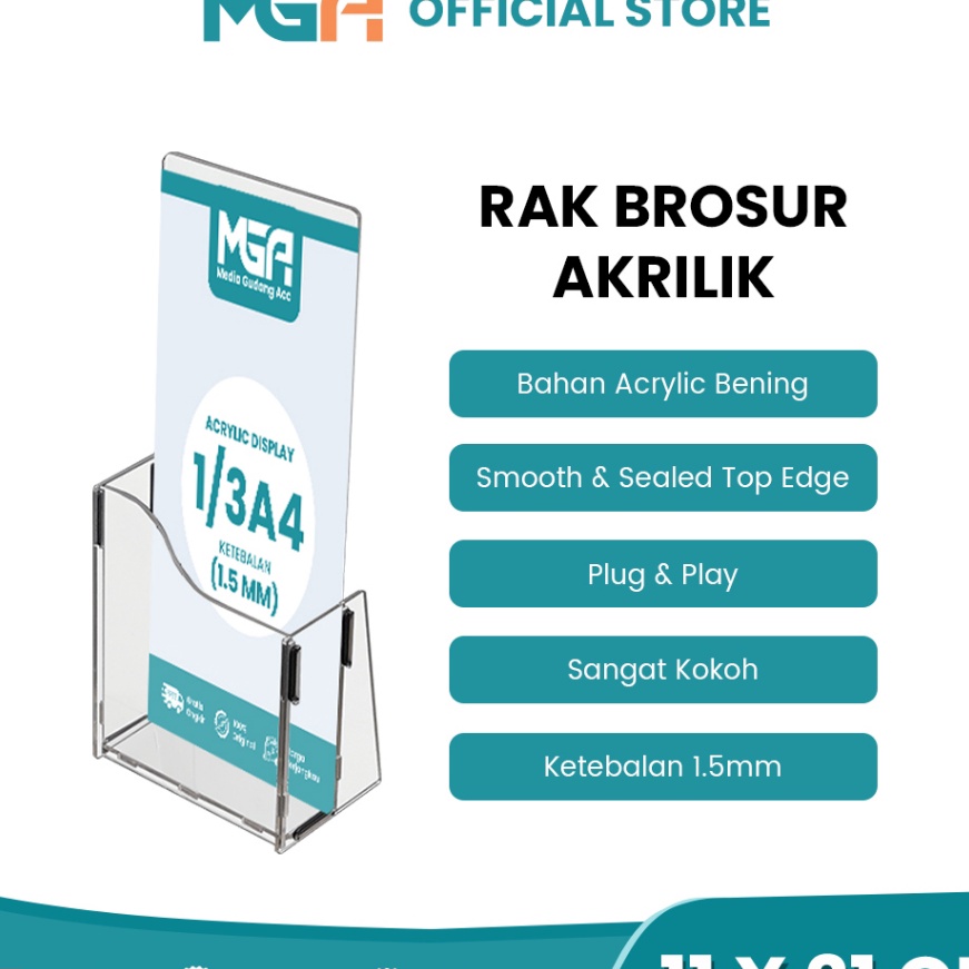 

Beli RAK TEMPAT BROSUR AKRILIK 13 A4 TEMPAT DISPLAY BROSUR ACRYLIC DISPLAY