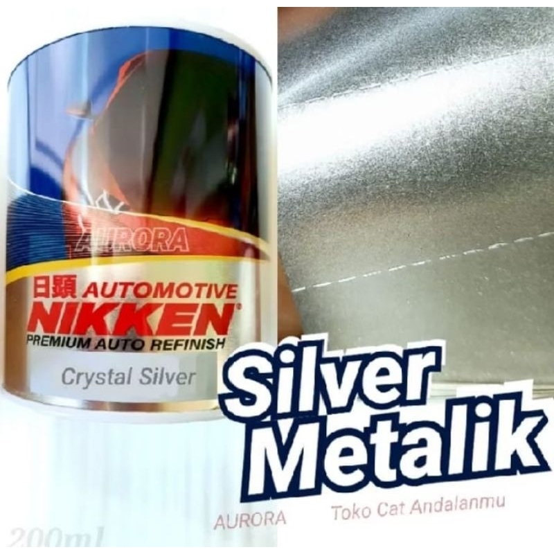 Cat Cristal Silver Metalik Nikken/Cat Silver Kasar Metalik
