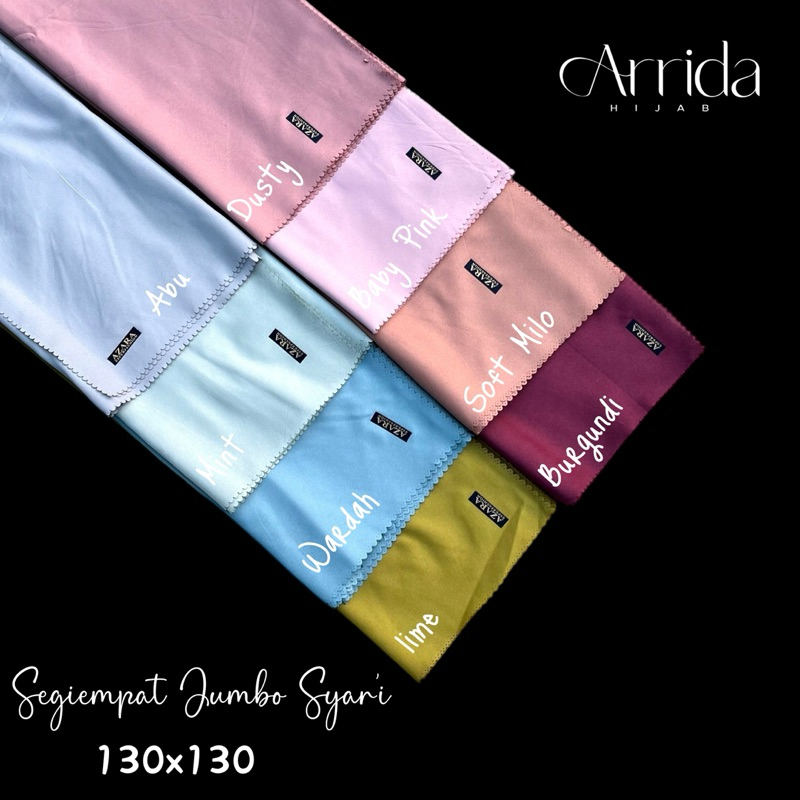 Segiempat Jumbo Azara 130x130 FREE POUCH / Voal Oskara Azara Jumbo / Jilbab Oskara Azara syari / Ker