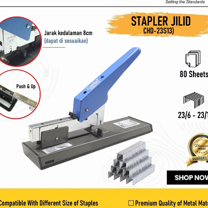 

HJ6 Heavy Duty Jepretan Alat Stapler Jilid 23S13 HD 12N13 Hekter Combo