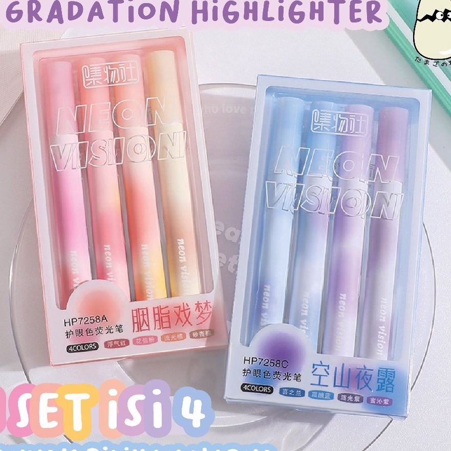 

Terbatas 1SET ISI 4 Gradation Hhliter Aesthetic Color l Premium Stabilo hhlhter pastel marker Hhlhter marker Morandi color Macron pastel double tip 6 colors l Penanda Berwarna Hhlhter l warna Pastel l Hlter