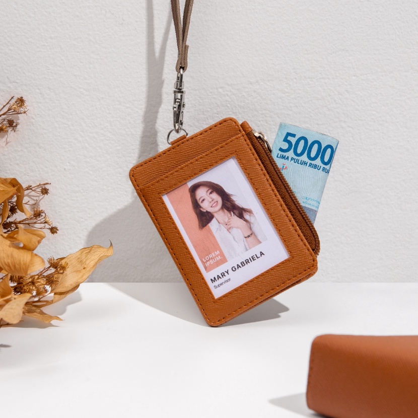 

Top Flashee Resleting Name Tag Seleting Riley ID Card Holder Kulit PU Leather