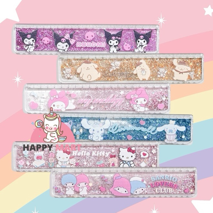 

Terbatas Penggaris air Glitter motif kuromi melody Cinnamoroll