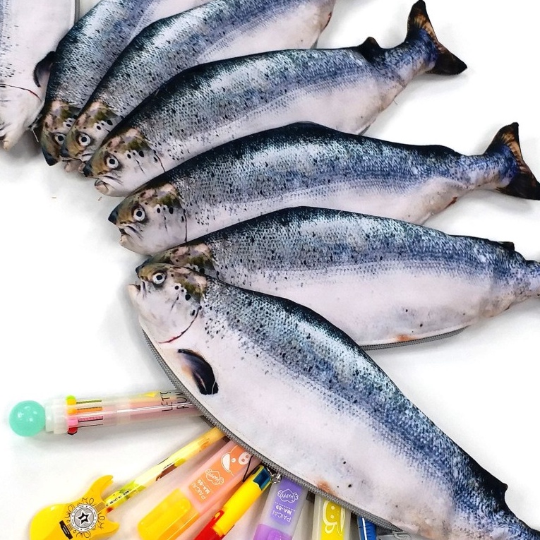 

HJ6 Tempat Pensil Salmon untuk yang hobby mancing dan ikan bergizi Flirty Shrelo