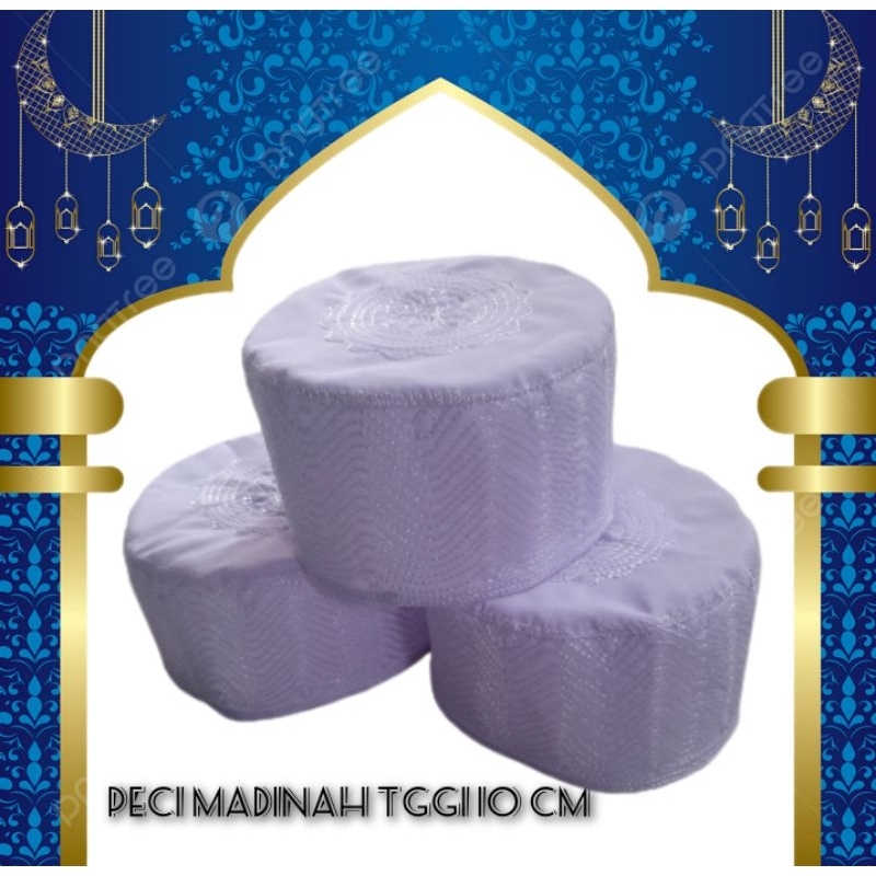 PECI MADINAH TINGGI 10 CM/PECI PUTIH/PECI HAJI/KOPIYAH HAJI