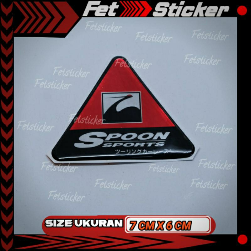 Emblem Timbul Honda Spoon Sport / Emblem Spoon Honda / Emblem Warning Honda Spoon