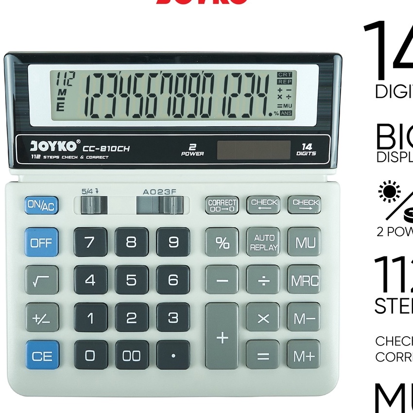 

Price Calculator Kalkulator Joyko CC81CH 14 Dits Check Correct
