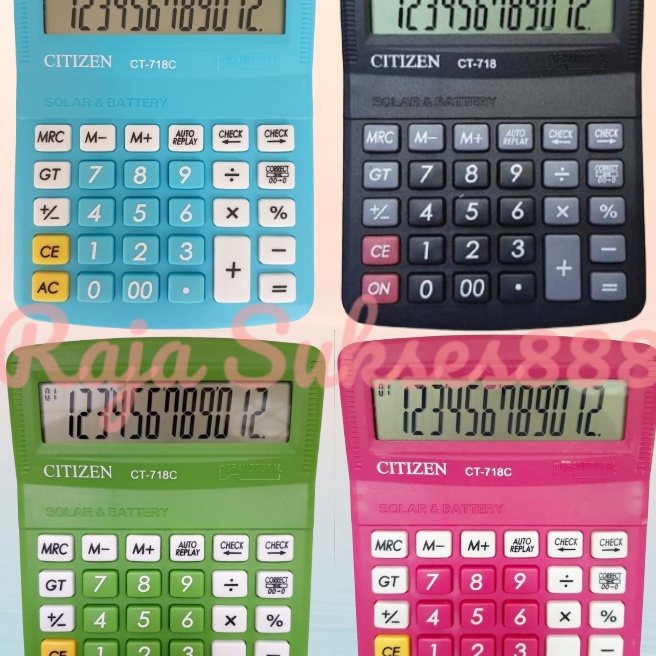 

KF7 Kalkulator Citizen 718 Warna Warni KALKULATOR CITIZEN CT 718 WARNA 12 DIT