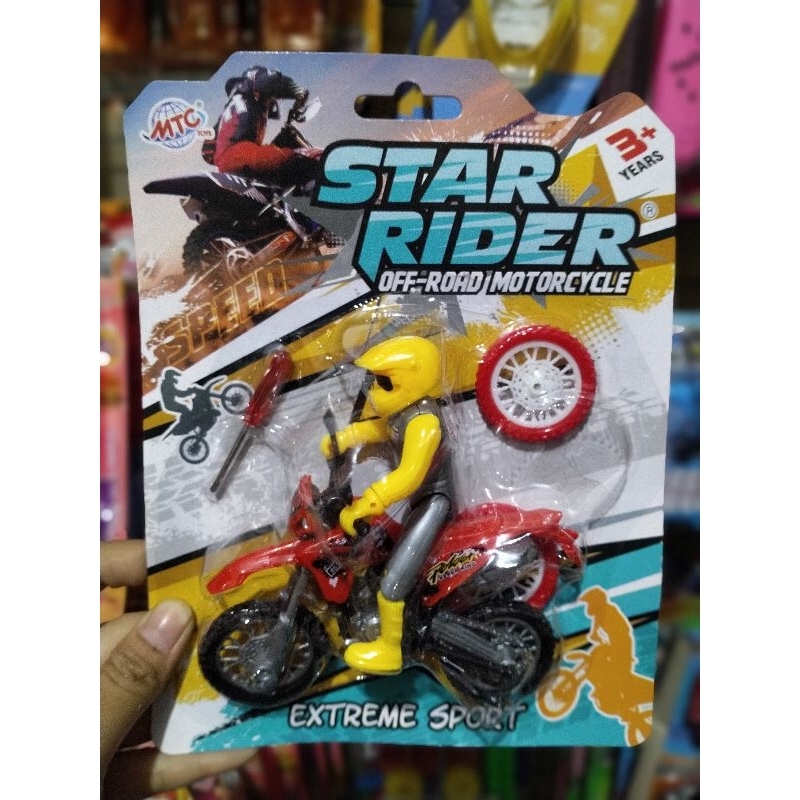 Mainan motor cross orang  mainan motor  mainan miniatur  mainan anak