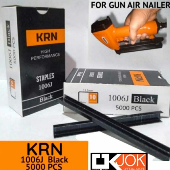 

KF7 Isi Staples KRN 16J Refill Gun Air Nailer Warna Hitam pcs