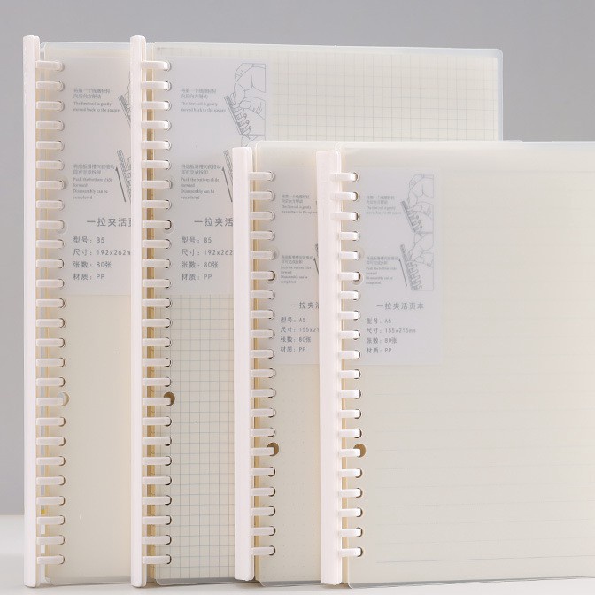 

KI3 Binder Note Spiral Ring Model Garis Polos Dotted Grid A5 B5 8 lembar